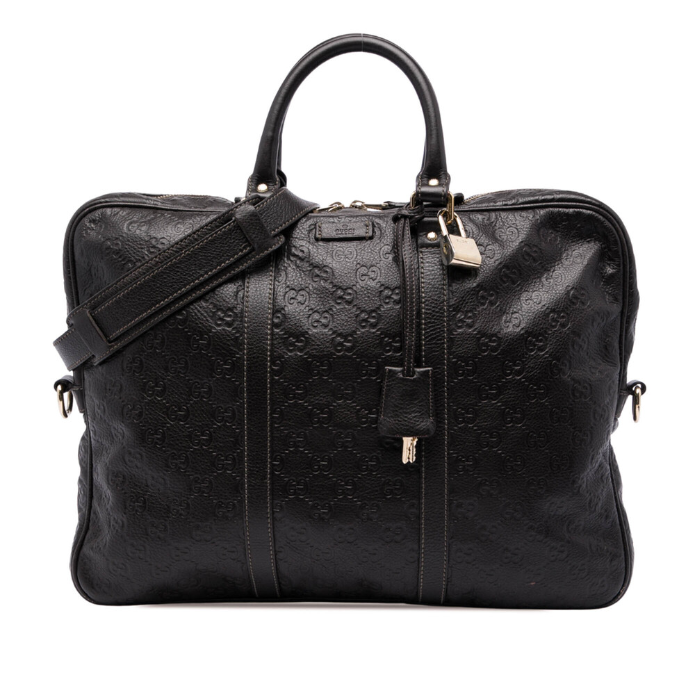 Pre-Loved Gucci Guccissima Business Bag
